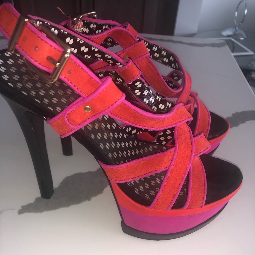 Jessica Simpson Multi Color Platform Heels